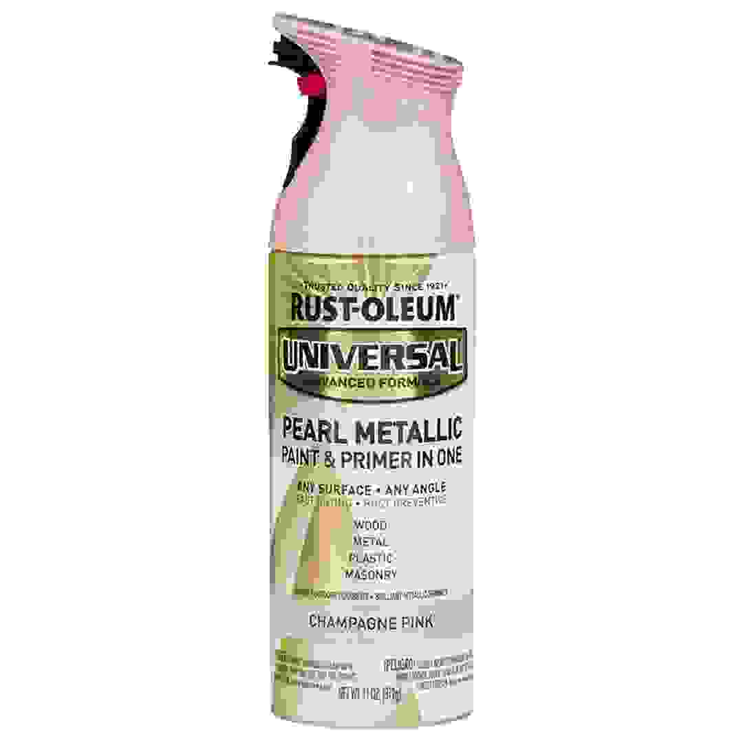 Rust-Oleum Universal Advanced Formula Pearl Metallic Paint & Primer in One (Champagne Pink, 312 g)
