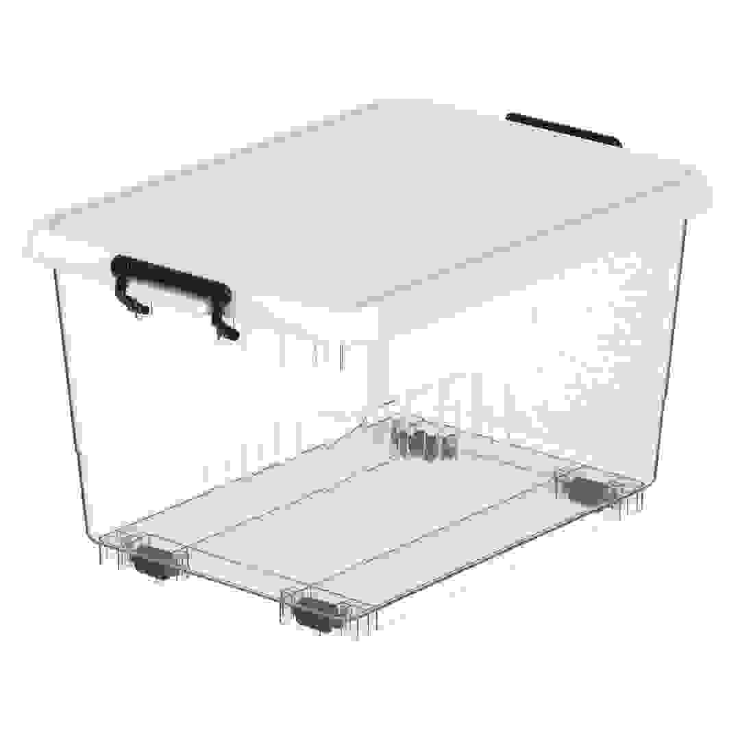 صندوق تخزين بلاستيك بغطاء كوزموبلاست (22 لتر، 46 × 32 × 26 سم)