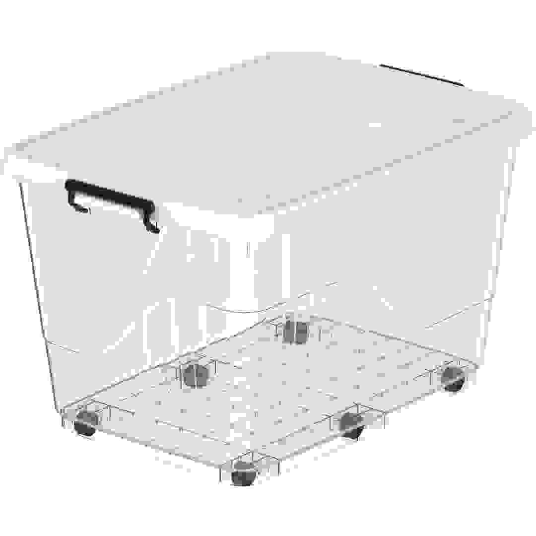 صندوق تخزين بلاستيك مع غطاء كوزموبلاست (132 لتر)