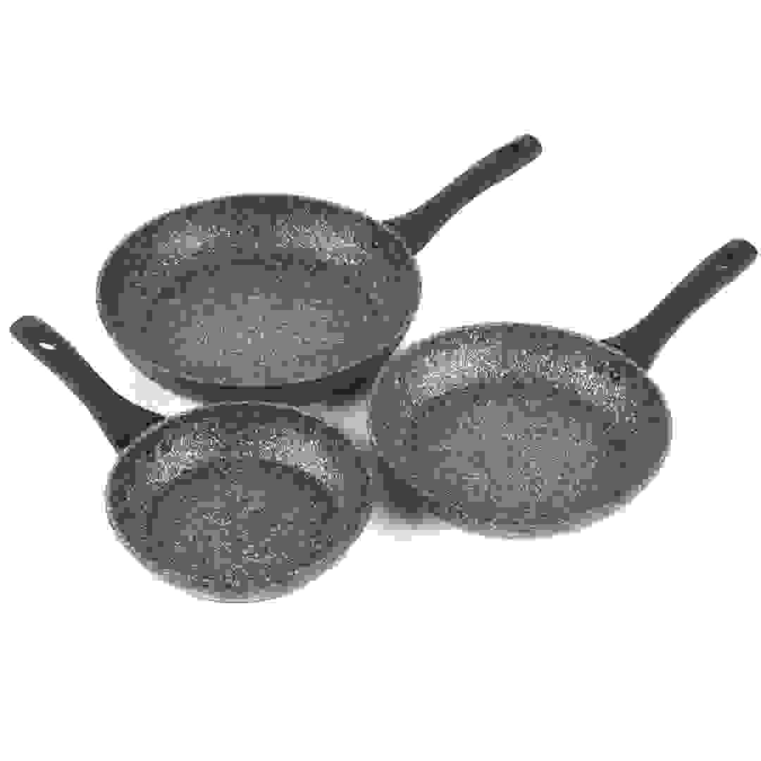 مقلاة سالتر ميجاستون مقاومة للالتصاق (طقم من 3، ألومنيوم)