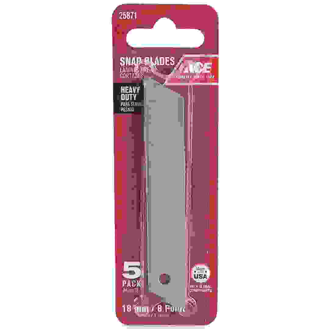 Ace 25871 Heavy Duty Snap Blade Pack (Pack of 5)