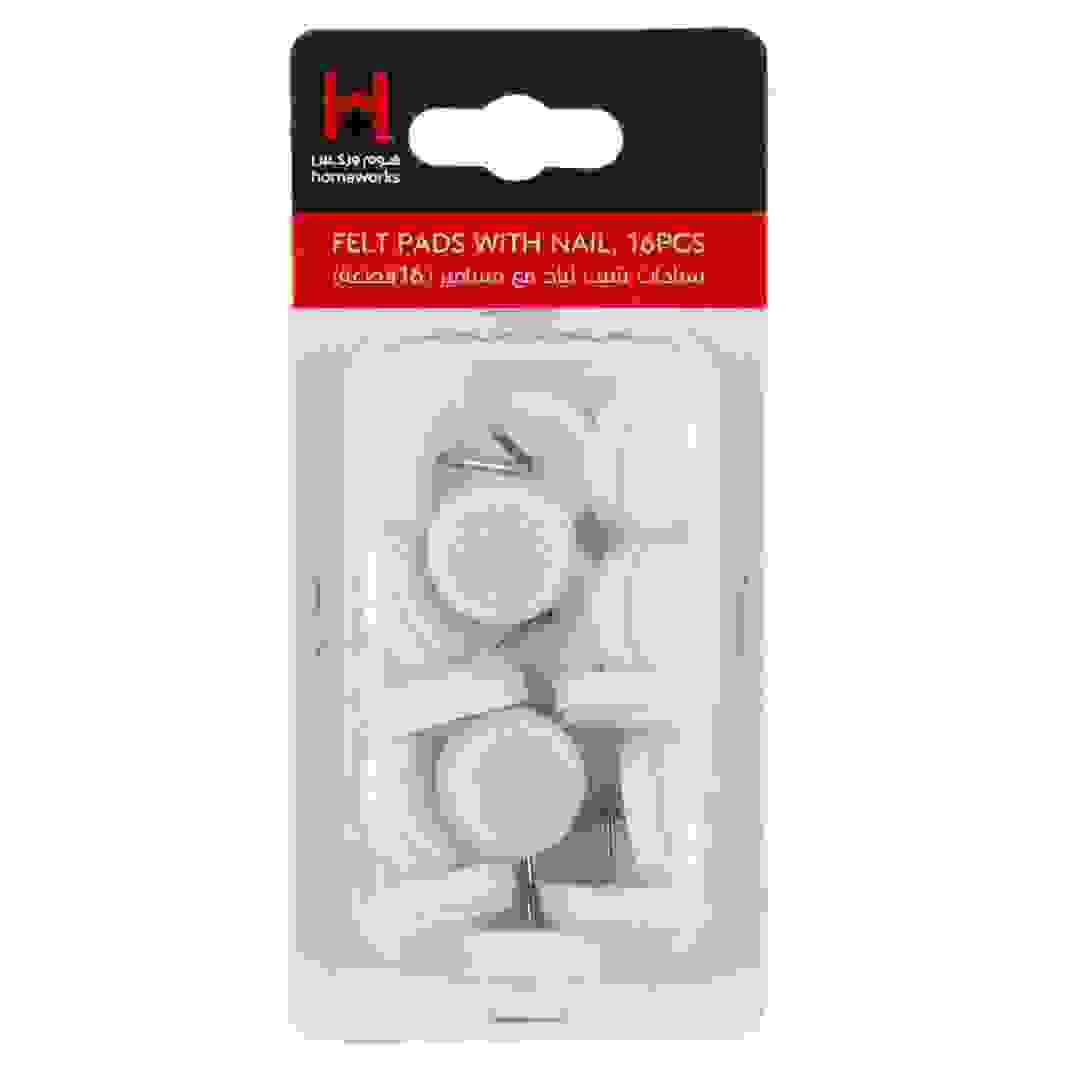 Homeworks Felt Pads With Nails (25 mm, Pack of 16)