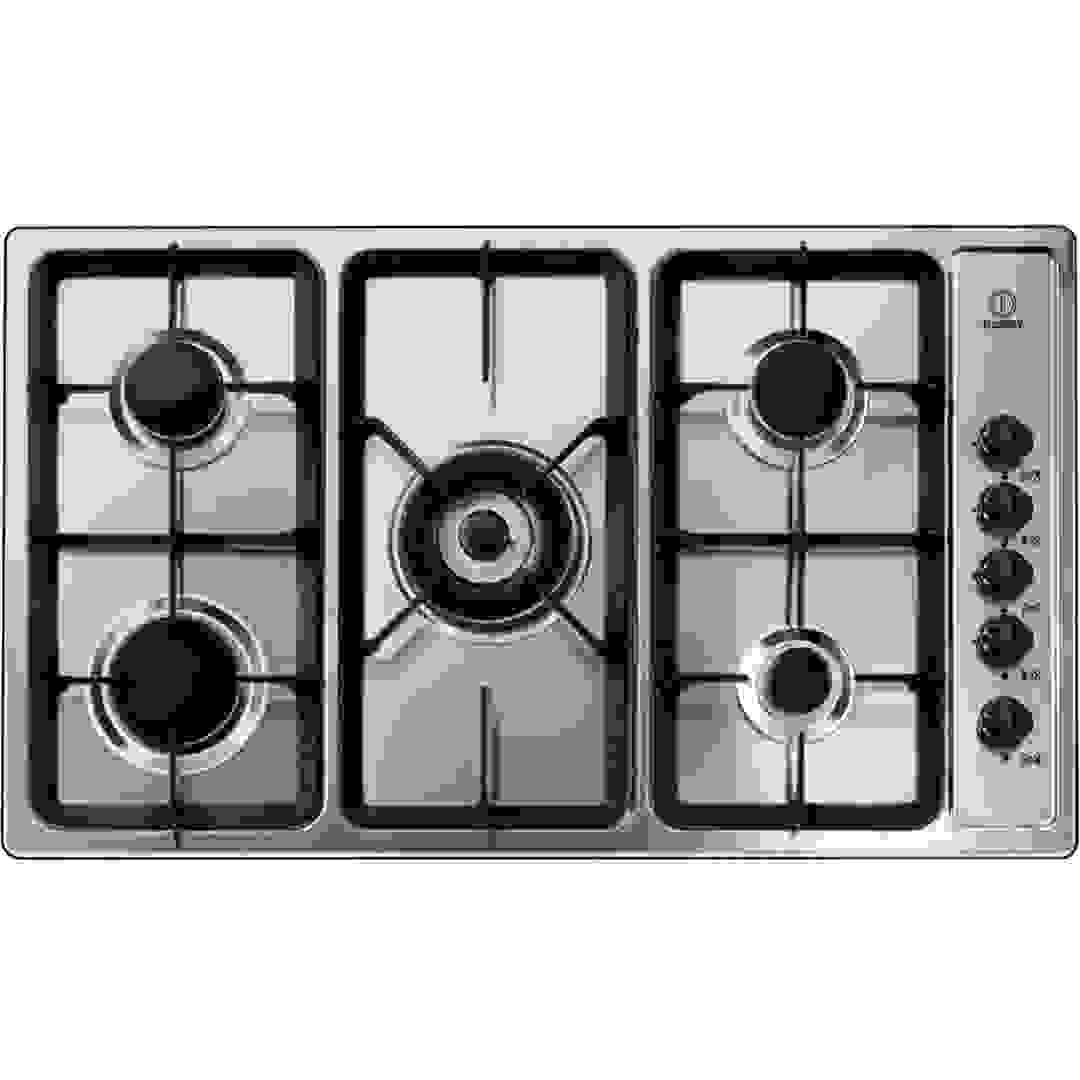 Indesit 5-Burner Built-In Gas Hob (90 cm, Silver)