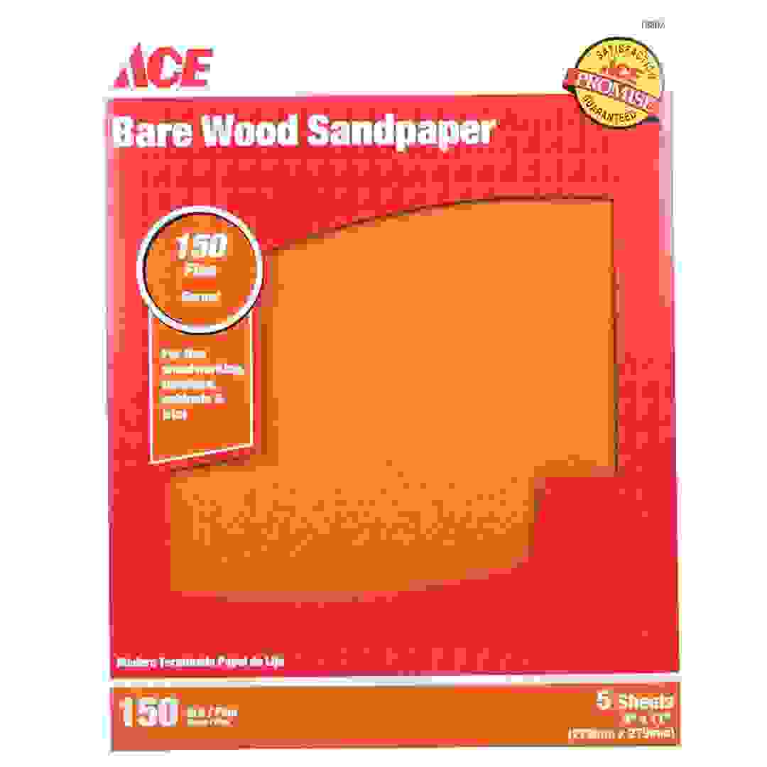 ورق صنفرة خشن 150 من العقيق (22.9 × 27.9 سم، 5 قطع)