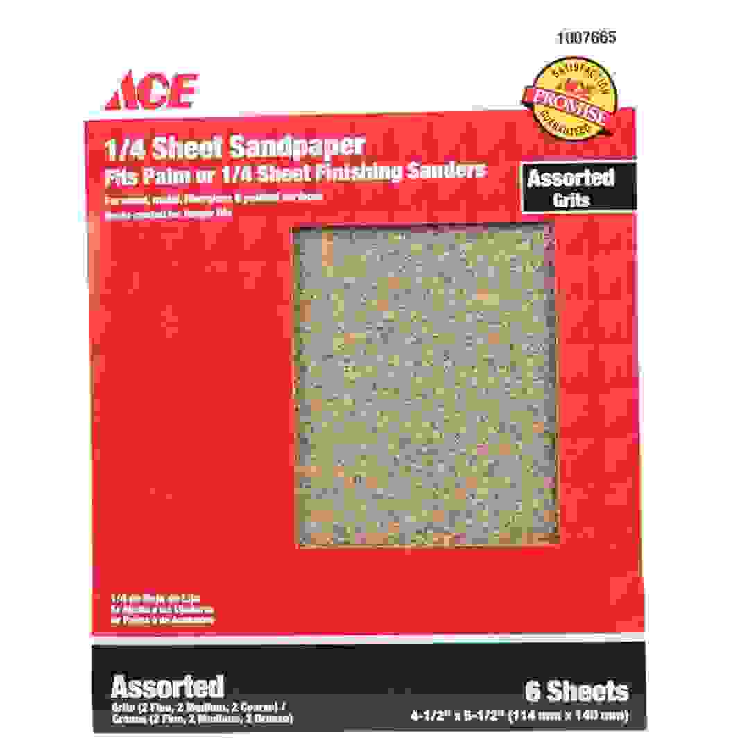 ACE Assorted Sanding Sheets (11.4 x 14 cm, Pack of 6)