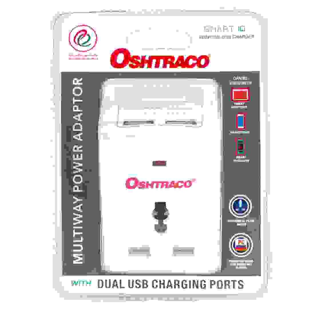 Oshtraco 3 Way Multi Adaptor with 5 V USB (White)