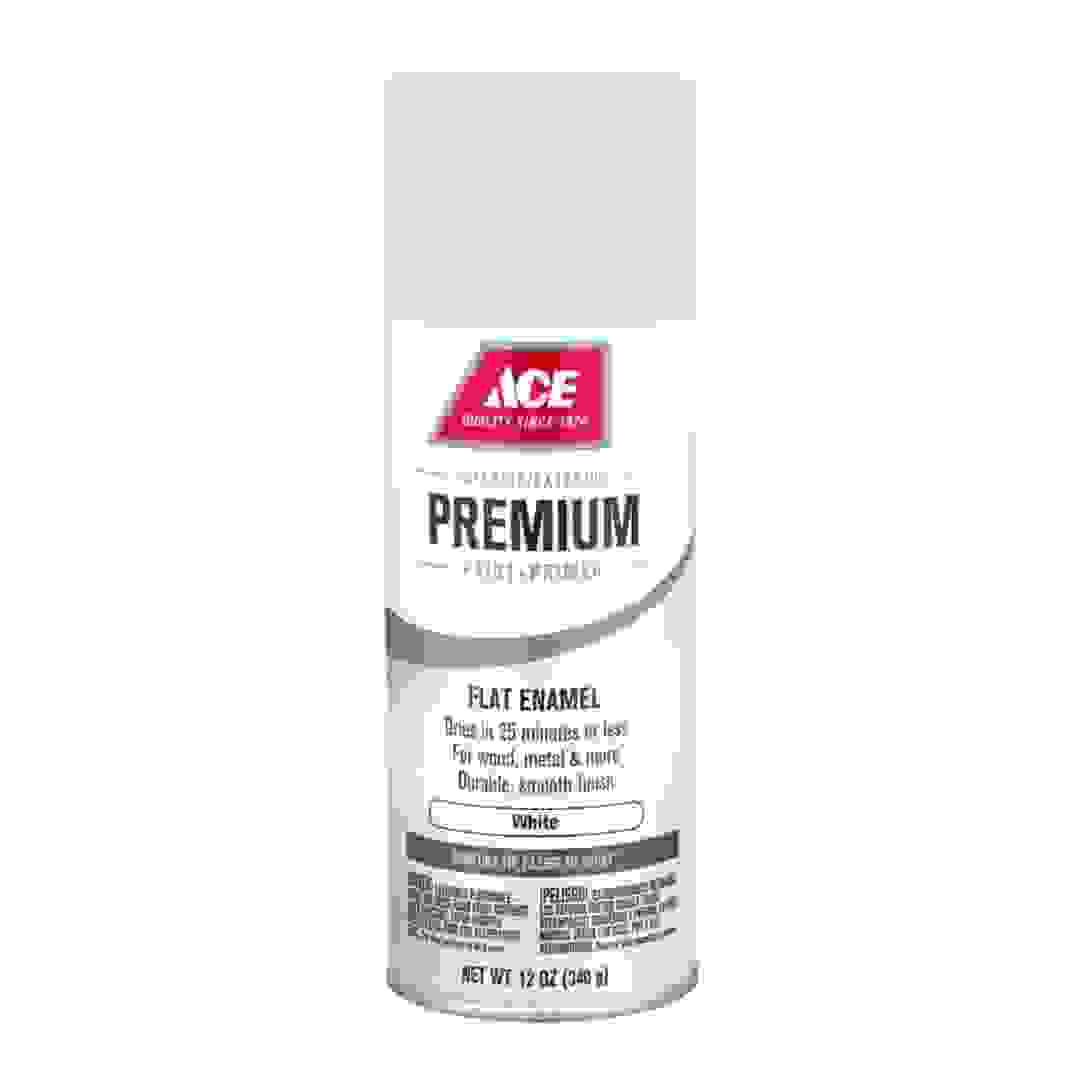 Ace Premium Flat White Paint + Primer Enamel Spray 340g