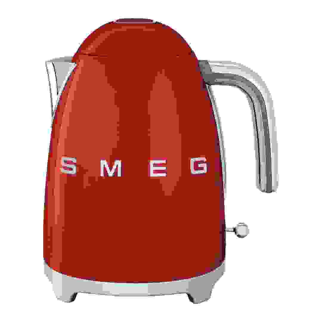 SMEG 50's Retro Style Aesthetic Kettle (3000 W, 1.7 L, Red)