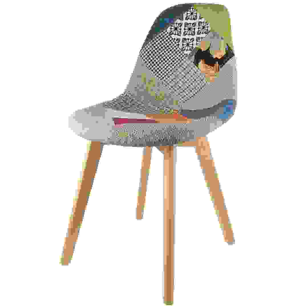 Home Deco Factory Scandinavian Patchwork Chair (Multicolor)