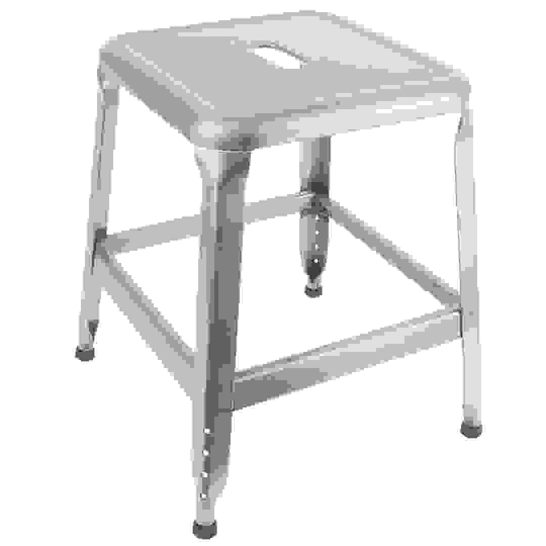 مقعد فمعدني بدون ظهر من هوم ديكو فاكتوري (37 × 37 × 42.5 سم، رمادي)