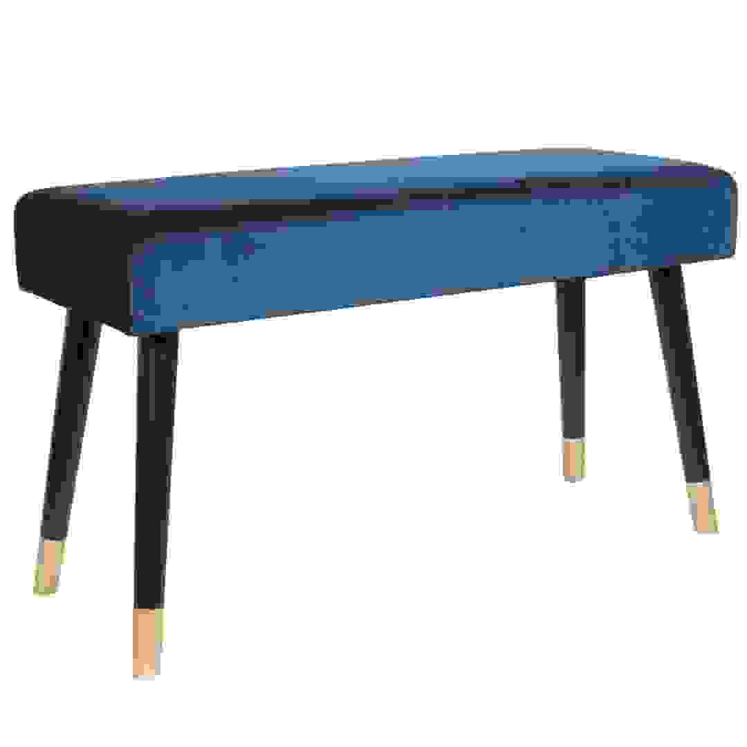 مقعد هوم ديكو فاكتوري مخملي (78.5 × 30 × 45 سم، أزرق)
