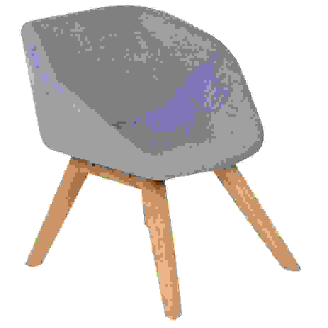 كرسي زخرفي بمساند أذرع (71 × 59 × 53 سم، رمادي)