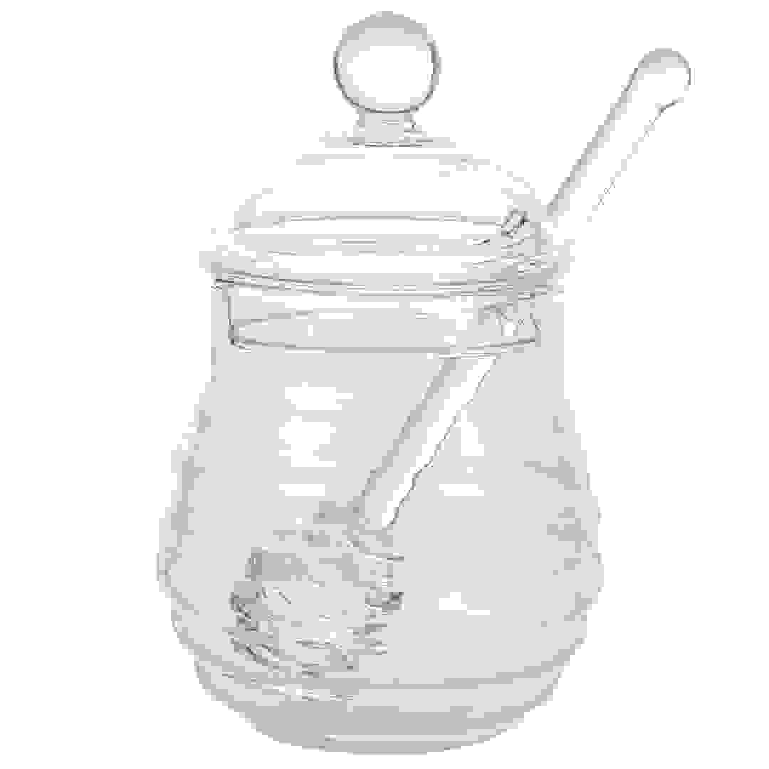 Handmade Glass Honey Pot (8 x 13 cm)