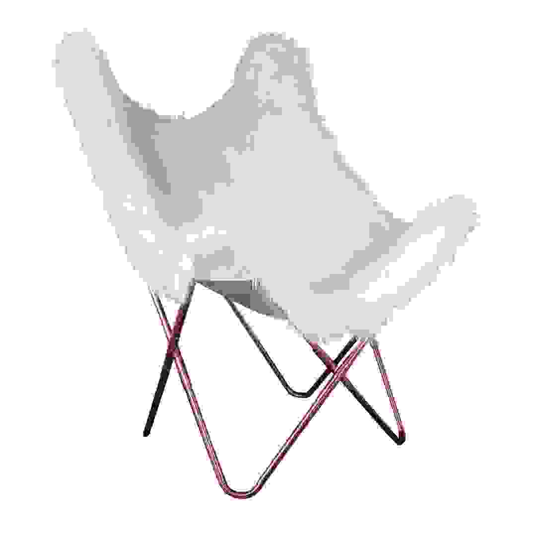 كرسي هوم ديكو فاكتوري فرو بطراز فراشة (101 × 79 × 74 سم، أبيض)