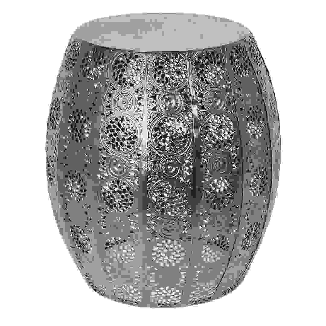 طاولة جانبية معدنية بزخارف مُخرمة هوم ديكو فاكتوري (34.20 × 34.70 × 38 سم)