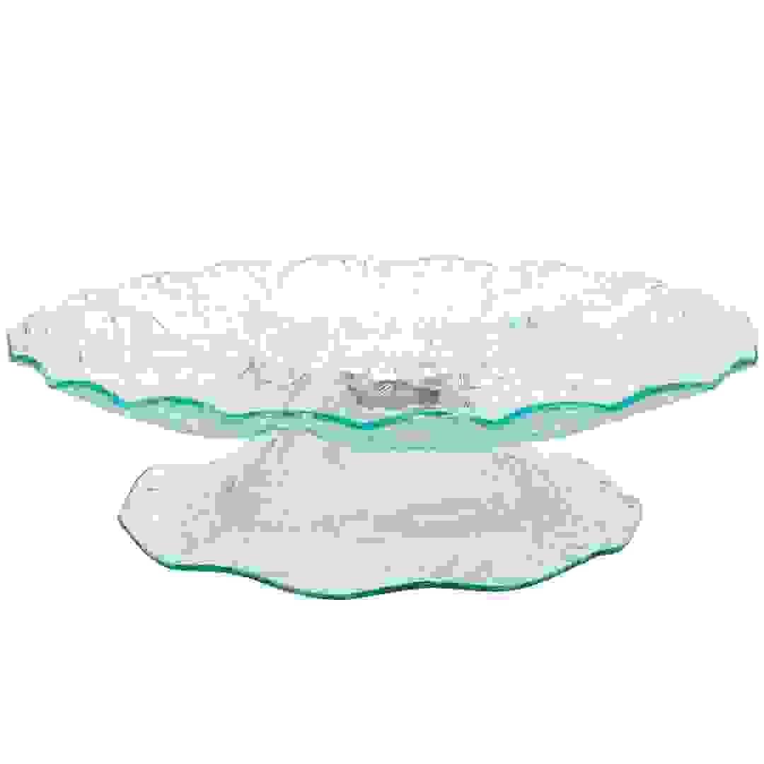 Homeworks Glass Serving Plate with stand (35 x 7.5 cm)