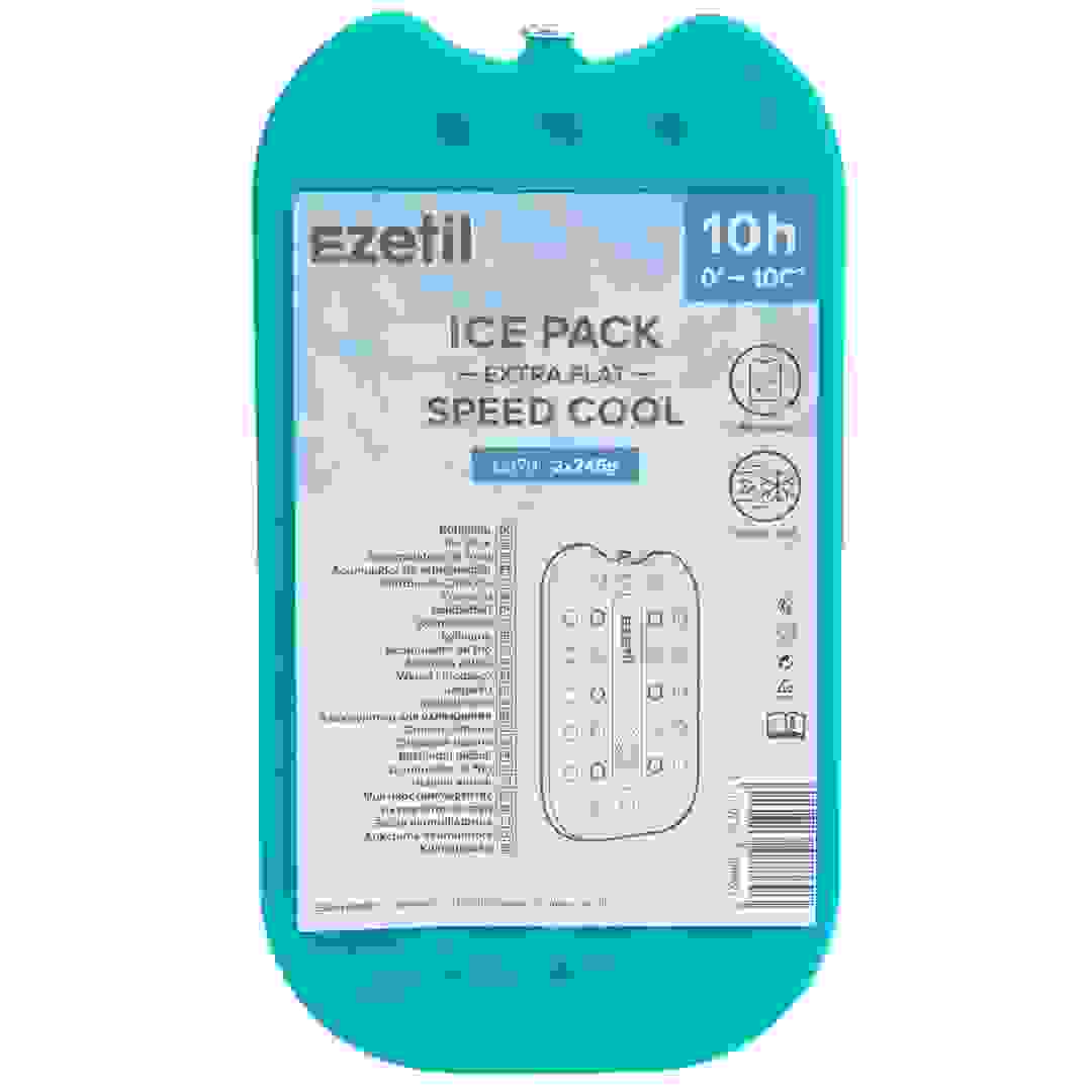 Ezetil Ice Pack Extra Flat Speed Cool (Pack of 2, 245 g, Blue)