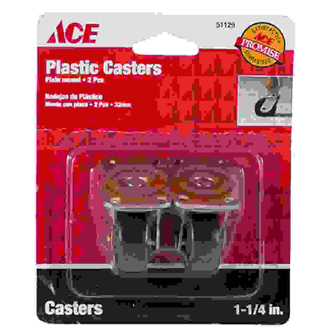 Ace 51129 Plastic Casters (3.2 cm, Pack of 2)