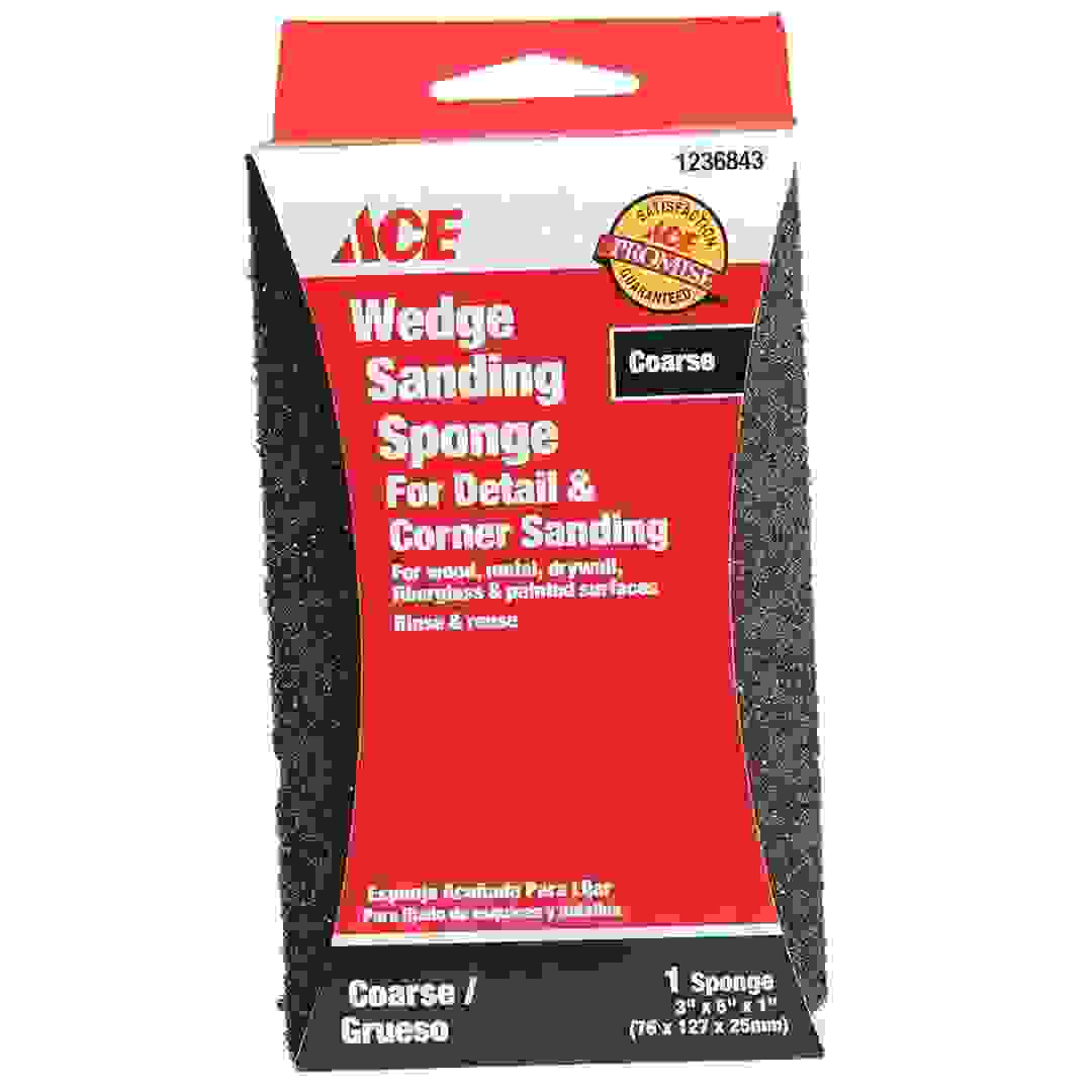 Ace MedCoarse Dual Surface Jumbo Sanding Sponge (12.7 x 7.6 cm, Black)