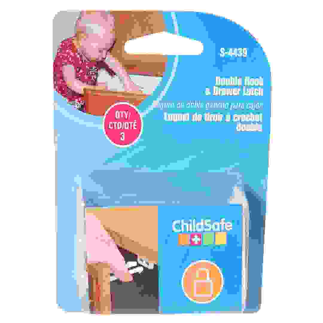 مزلاج أدراج بخطاف مزدوج برايم لاين (7 سم، عبوة من 3 قطع)