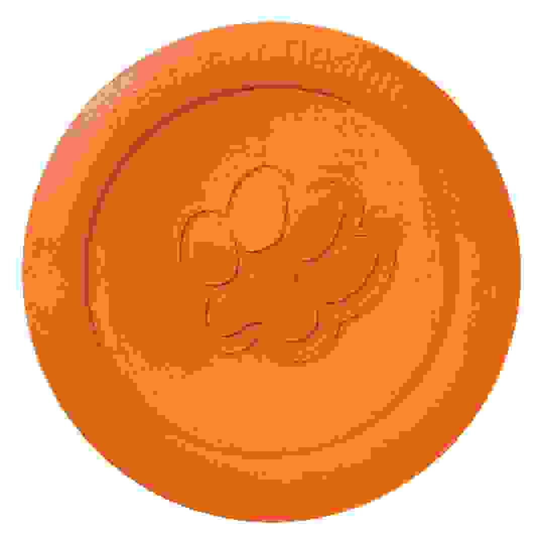 لعبة مضغ ويست باو زيسك للكلاب بتصميم قرص (برتقالي، كبير)