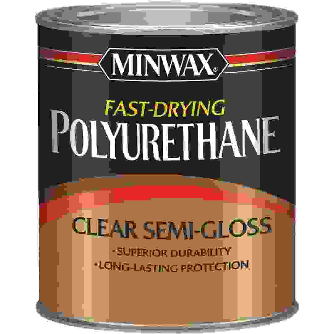 طلاء بولي يوريثان سريع الجفاف مينواكس (237 مللي، شفاف شبه لامع)
