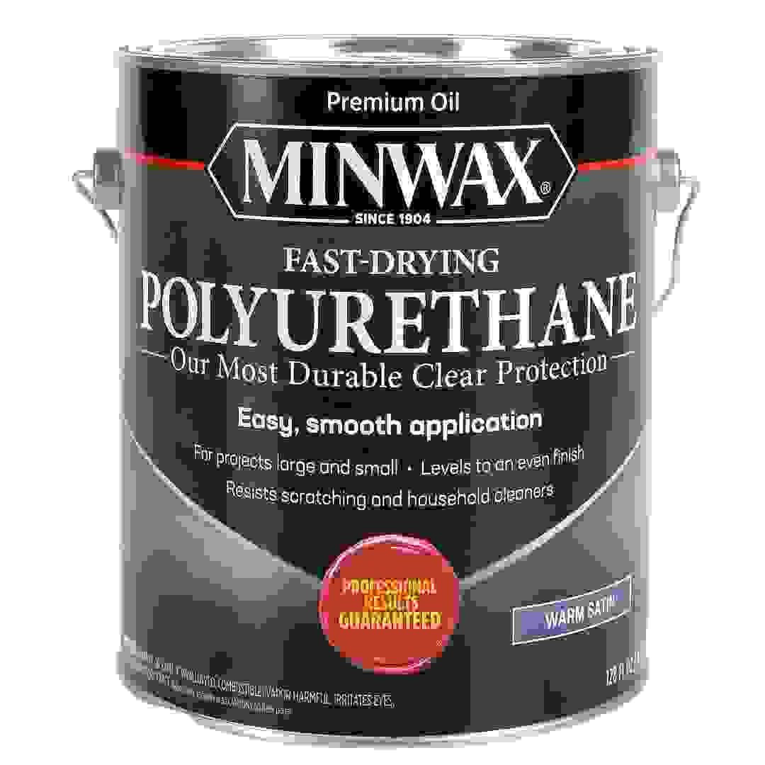 Minwax 71028 Fast Drying Polyurethane Stain (3.8 L, Clear Satin)