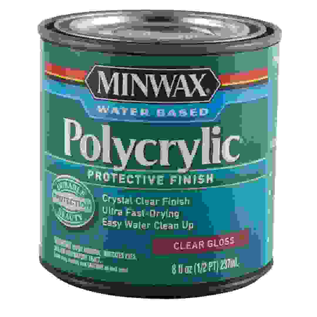 Minwax 255554444 Water-based Polycrylic Protective Finish (237 ml, Clear)