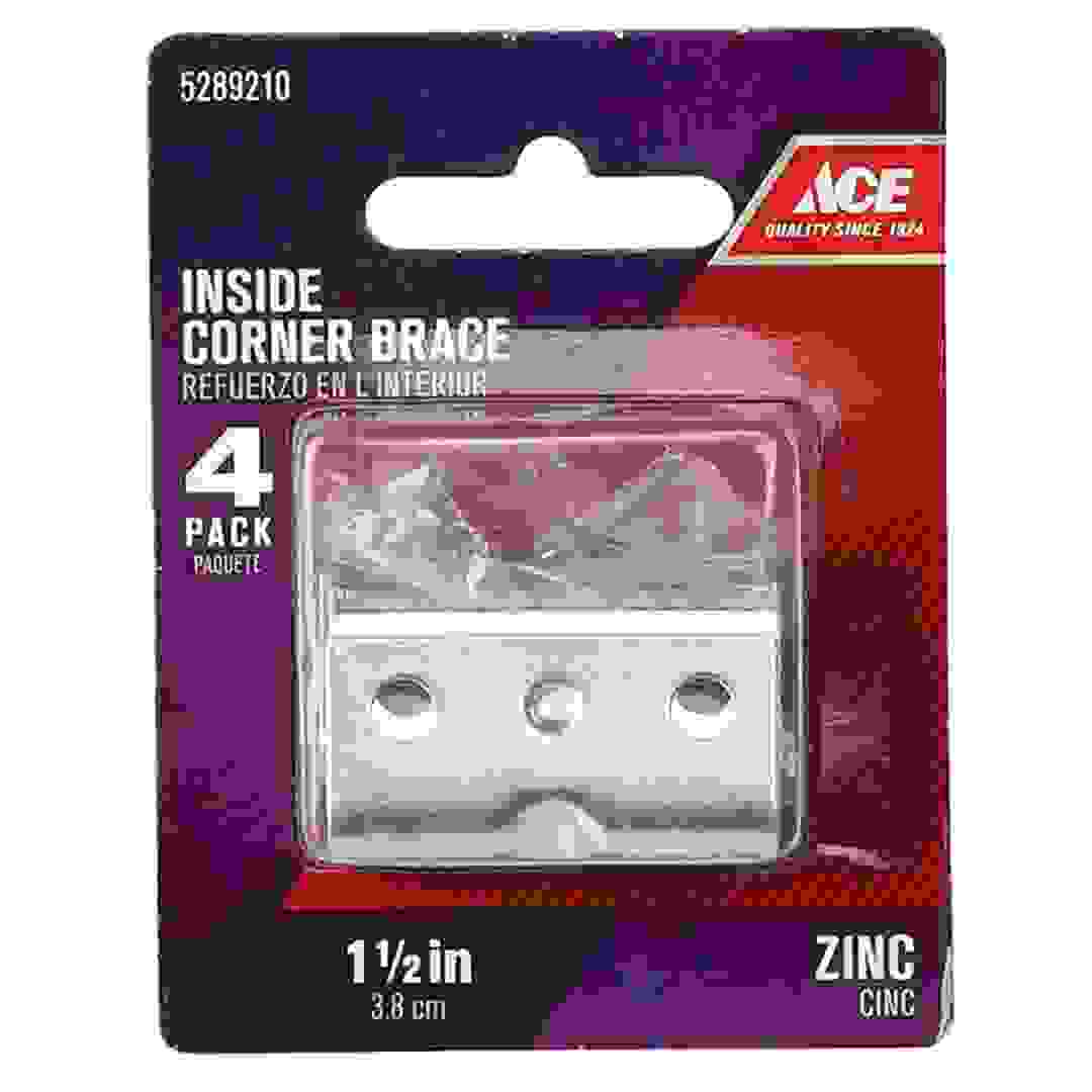 5289210 Zinc-Plated Inside Corner Brace (3.8 cm, Silver)
