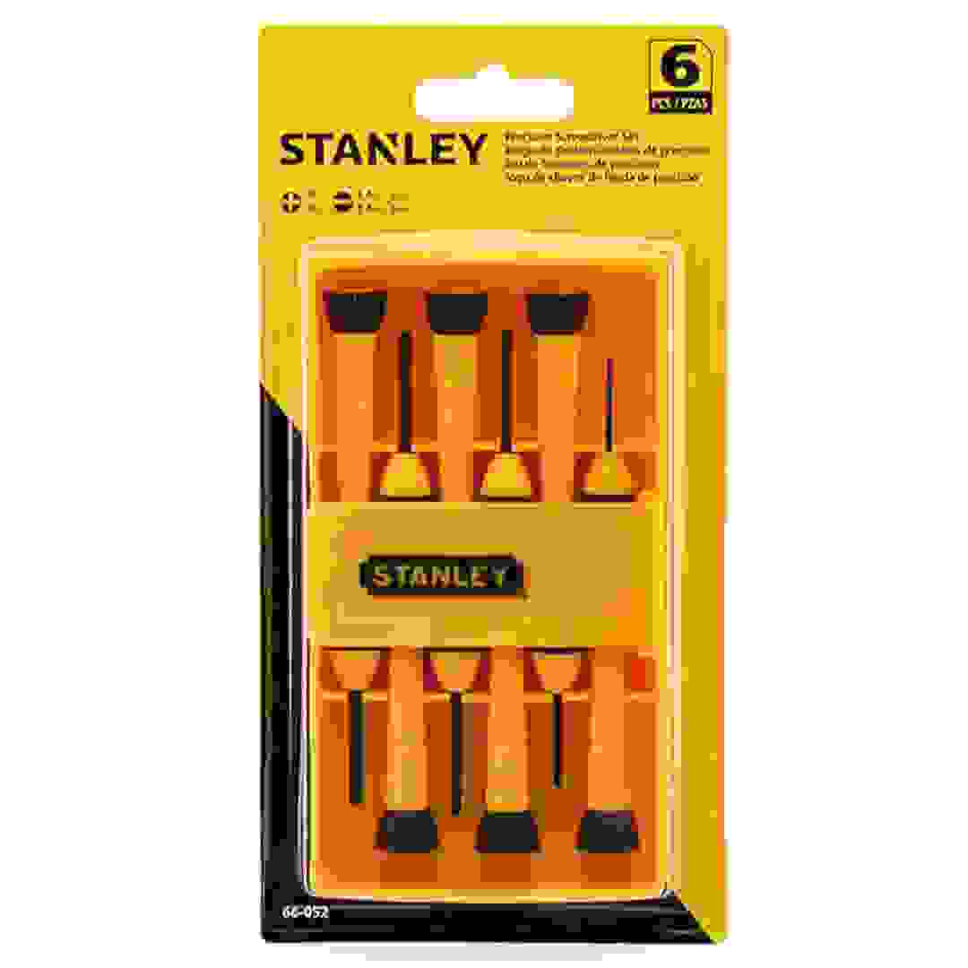 Stanley Precision 6-Piece Screwdriver Set (19.6 x 9.9 x 2.3 cm, Black/Yellow)