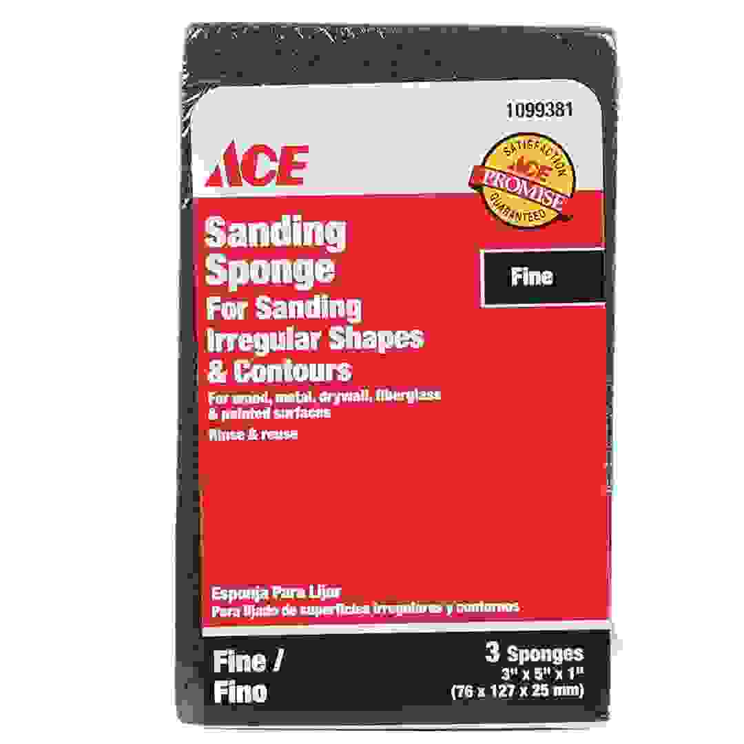 Ace Jumbo Fine Sanding Sponge (7.6 x 12.7 x 2.5 cm, Black)