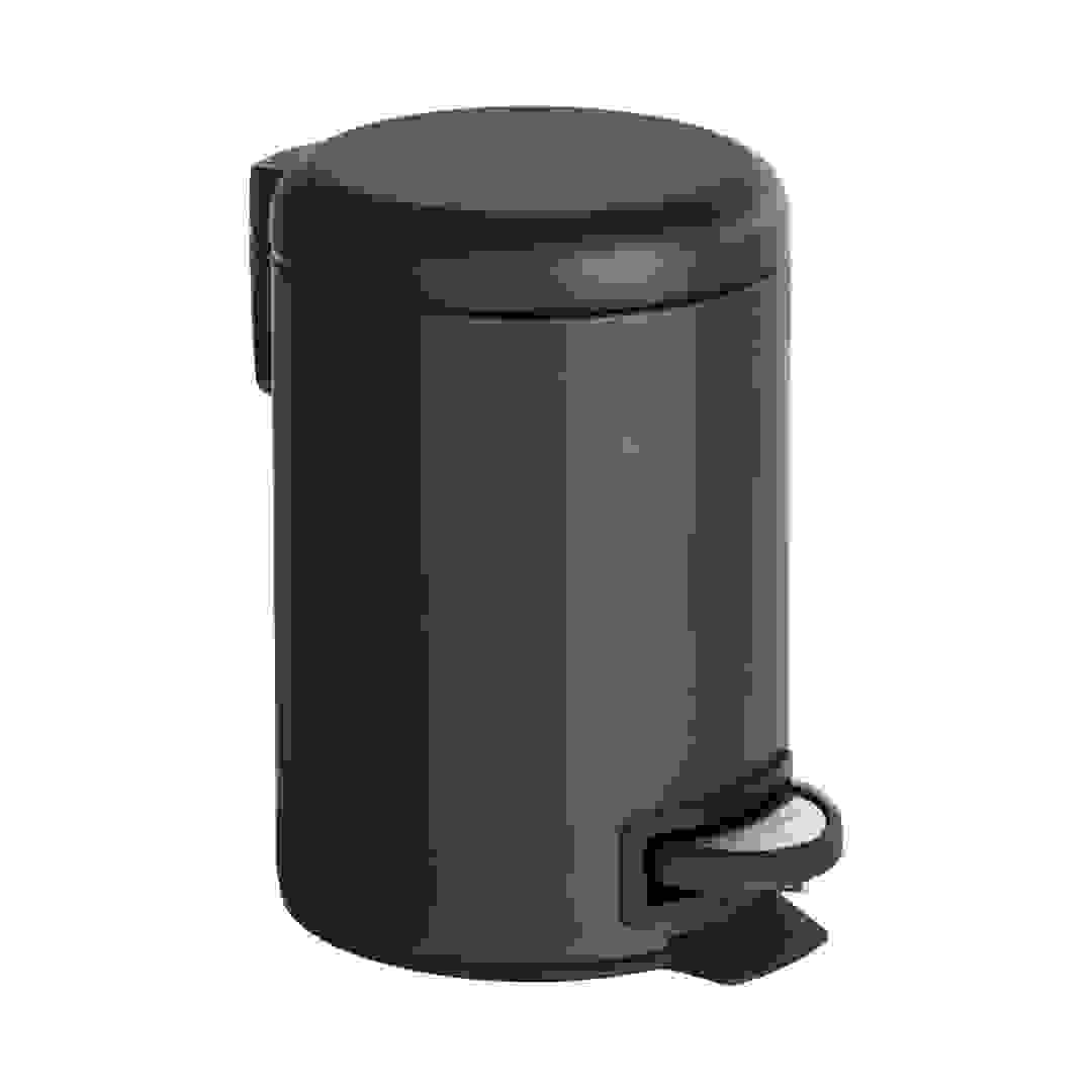 سلة مهملات وينكو ليمان بدواسة (3 لتر، 22.5 × 17 سم، أسود)