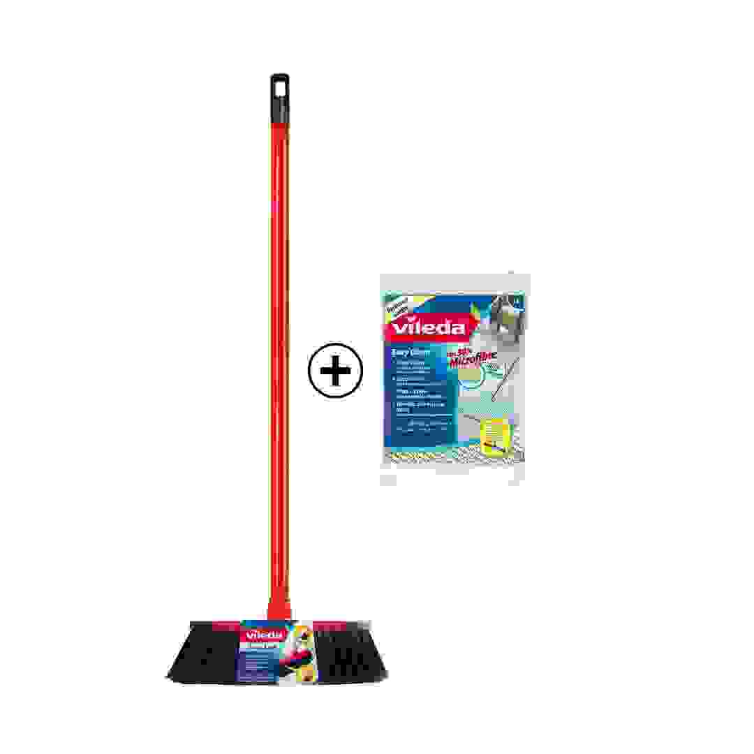 Vileda Indoor Broom Bumper + Microfiber Floor Cloth