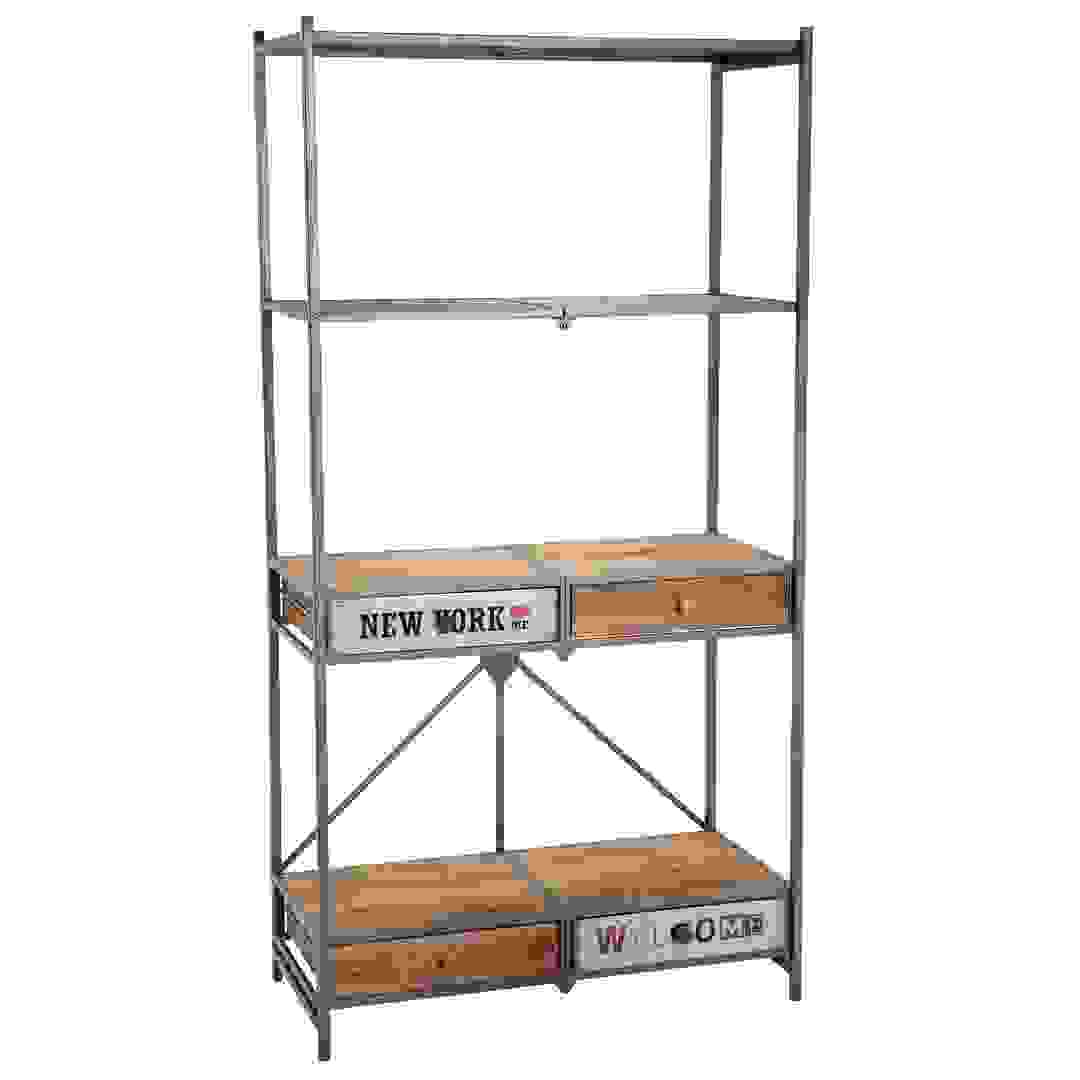 Foldable Shelving Unit with Drawers (90 cm)