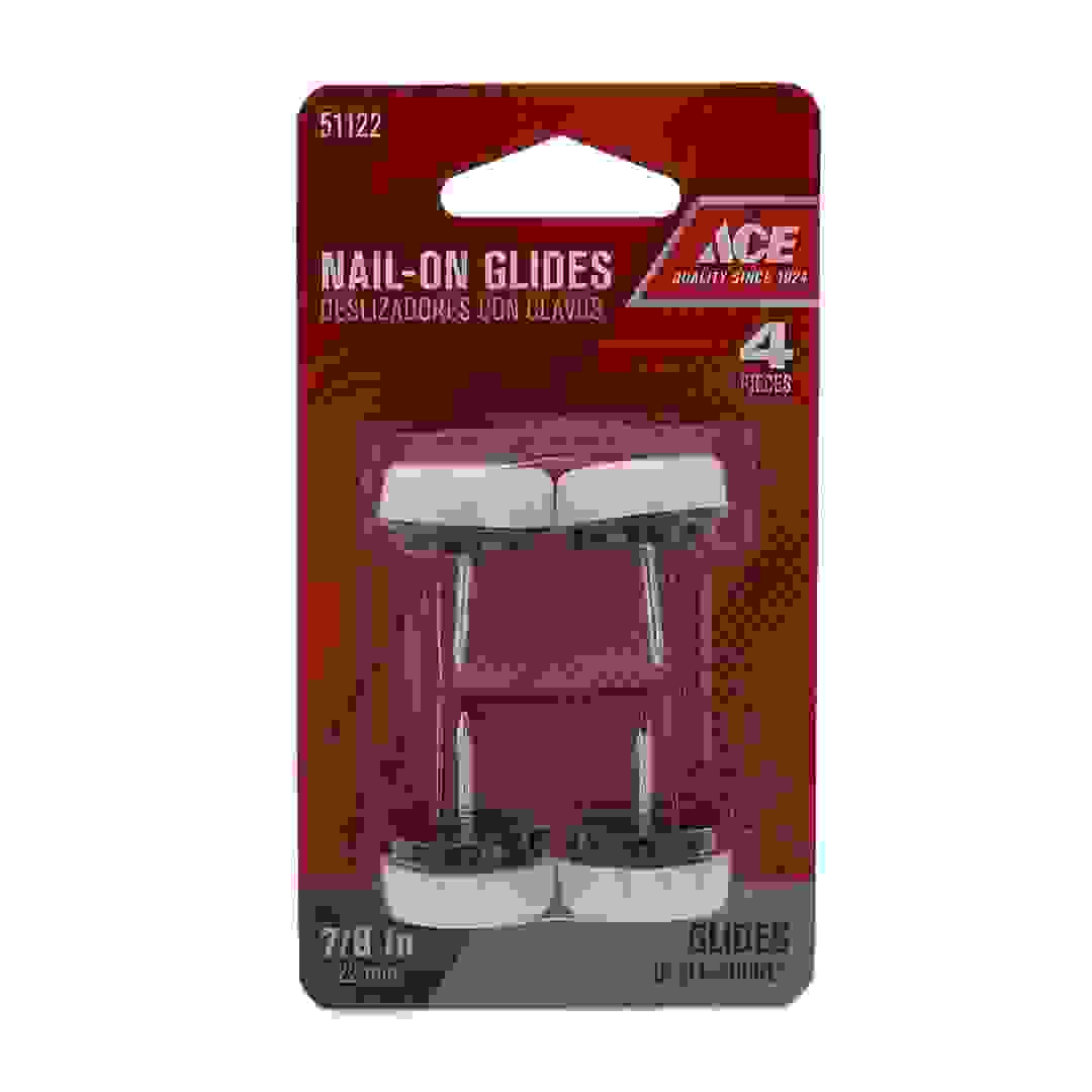 قواعد أثاث إيس تثبت بمسامير (22.2 ملم، عبوة من 4 قطع)