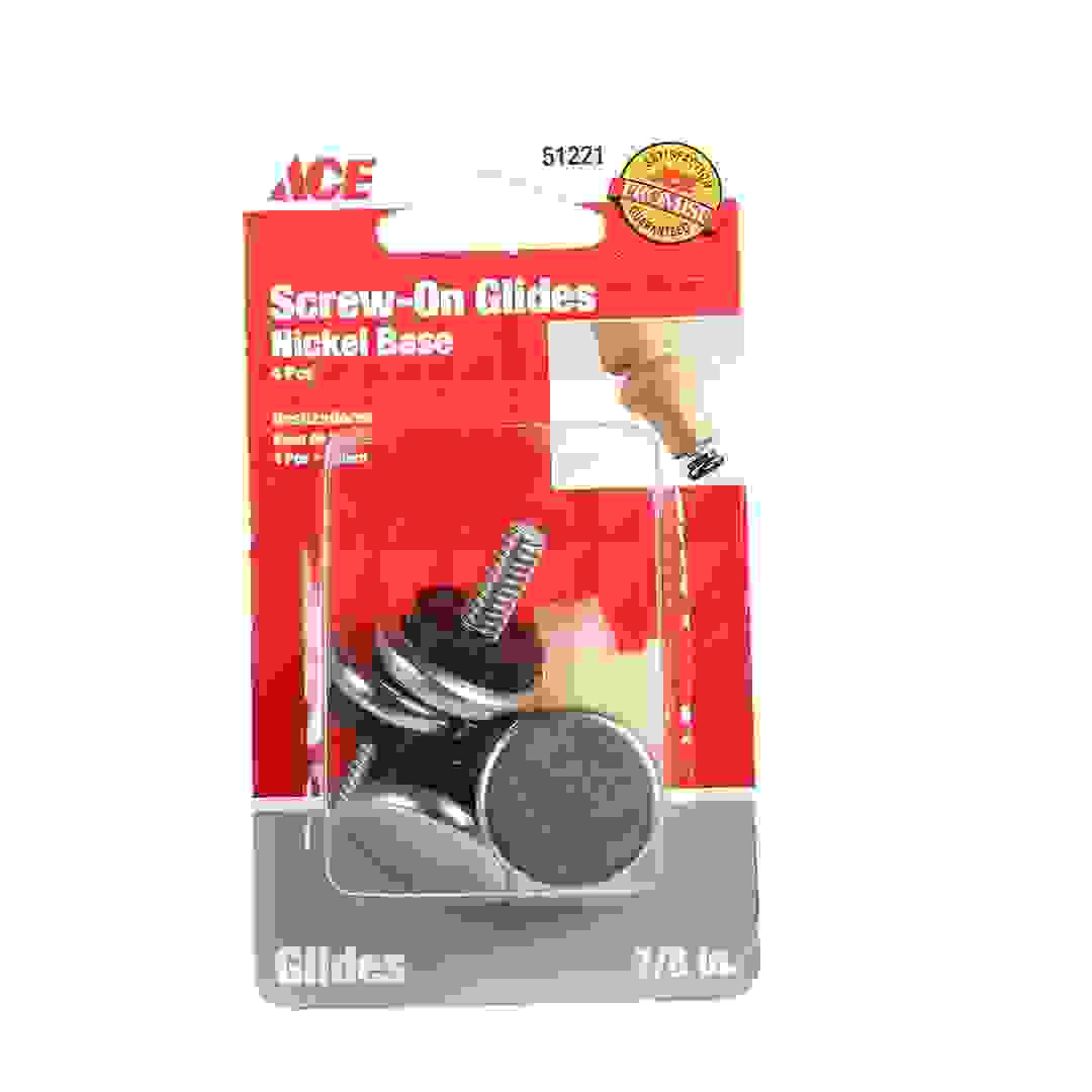 قواعد إيس منزلقة بسيقان ملولبة تثبت باللف (2.2 سم، حزمة من 4)