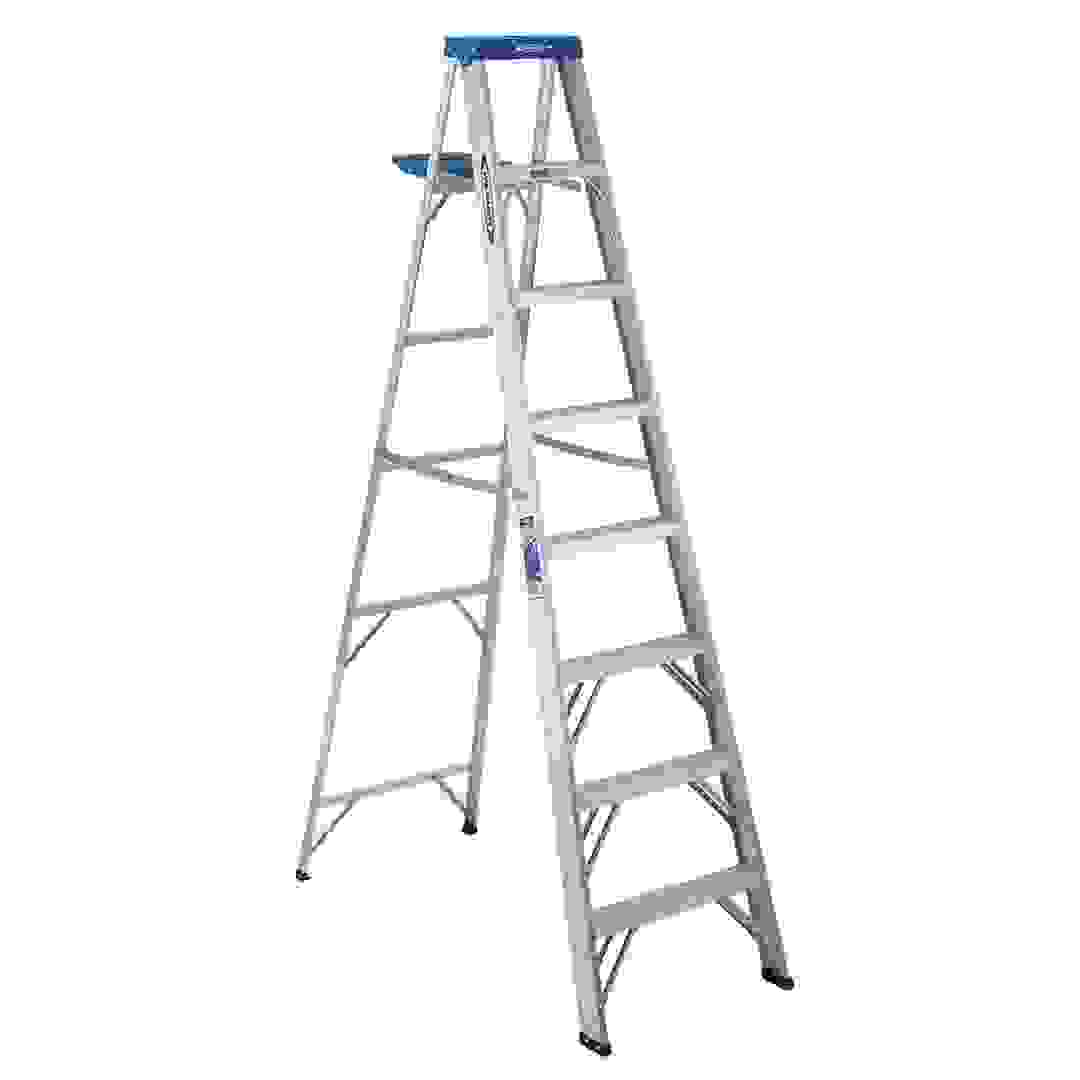 Werner Type I Aluminum Step Ladder (243.8 x 58.4 cm, Silver)