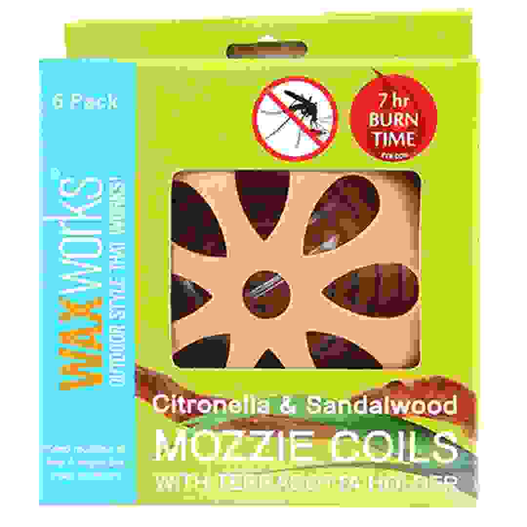 Waxworks Incense Coil With Holder (Pack of 6, Citronella)