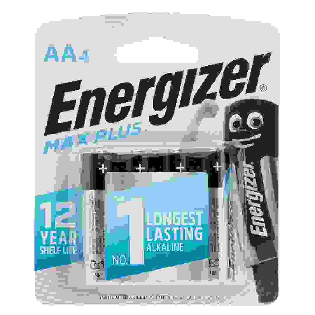 Energizer Max Plus AA Alkaline Batteries (4 pcs)