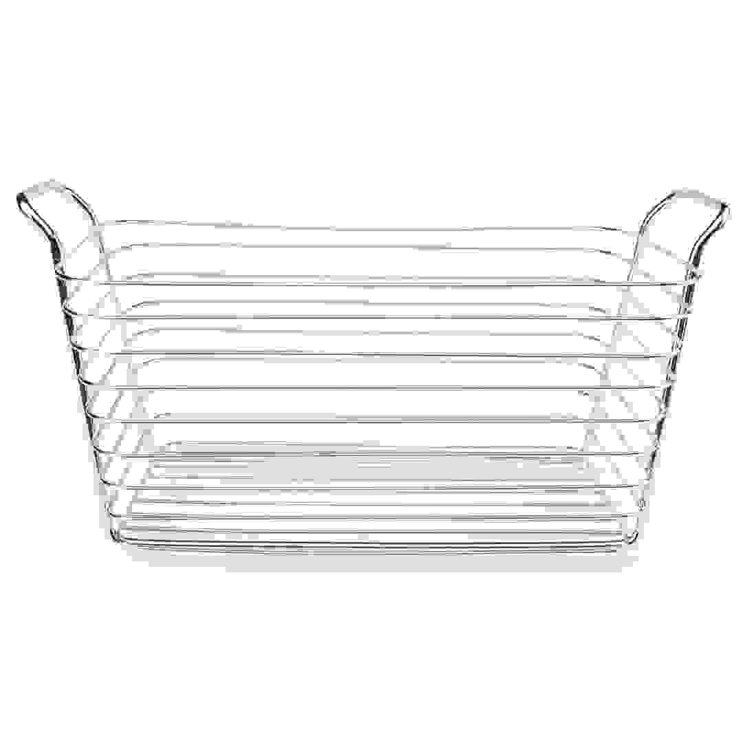 Interdesign Classico Medium Storage Basket (34 x 18 x 19 cm, Silver)