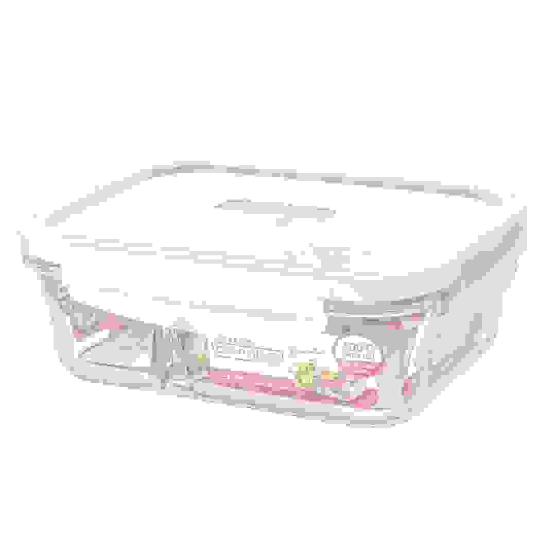 LocknLock Rectangle Glass Container with Divider (950 ml)