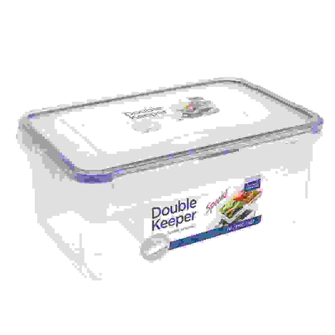 حافظة طعام مزدوجة بلاستيك لوك آند لوك دبل كيبر (1.4 لتر)