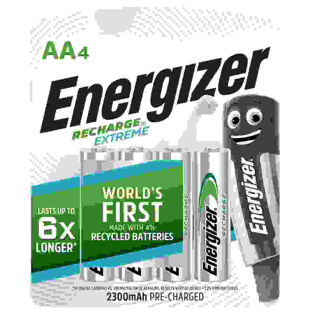 Energizer Recharge Extreme AA Alkaline Batteries (4 pcs, 1.2V)