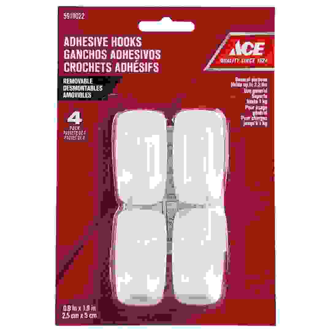 Ace Adhesive Hooks (2.5 x 5 cm, 4 pcs)