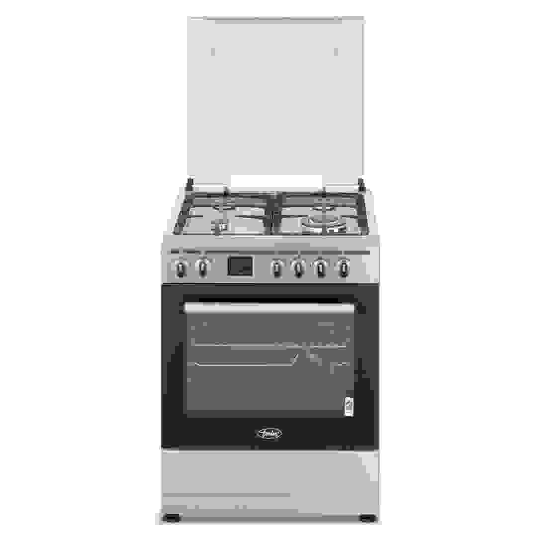 Terim 4-Burner Gas Cooker W/Electric Oven, TERGE66ST (60 cm, Silver)