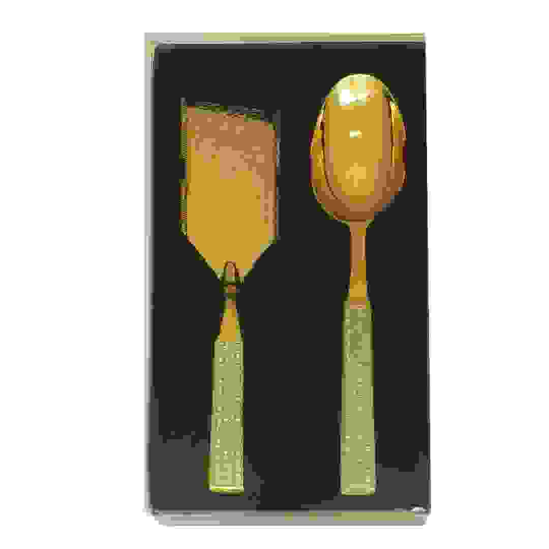 Adora Gold Plated Shovel & Spoon Set