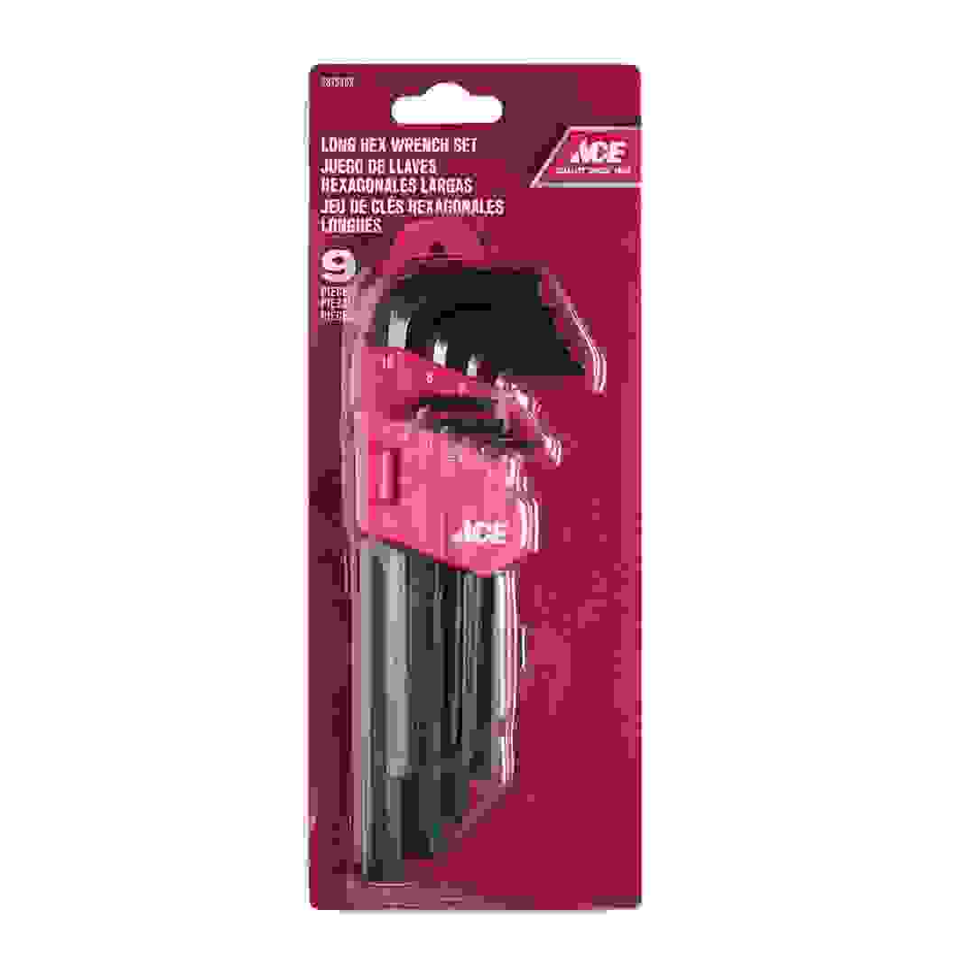 طقم مفتاح شد وفك سداسي فولاذي طويل إيس (9 قطع)
