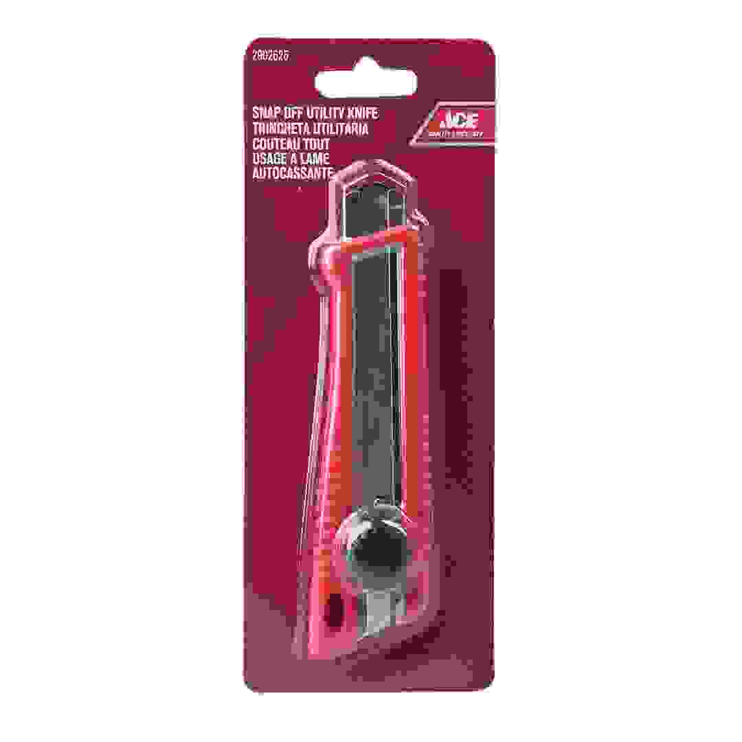 سكين إيس متعدد الاستخدامات بنصل مجزأ من الفولاذ الكربوني بقفل دوار (18 ملم)