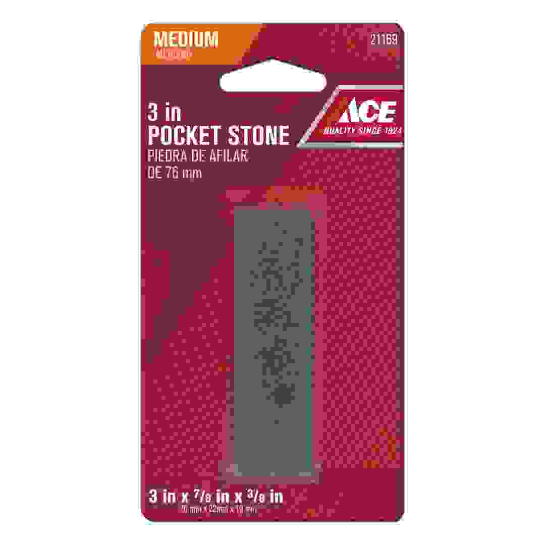 Ace 80 Grit Aluminum Oxide Pocket Sharpening Stone (7.62 x 2.2 x 1 cm)