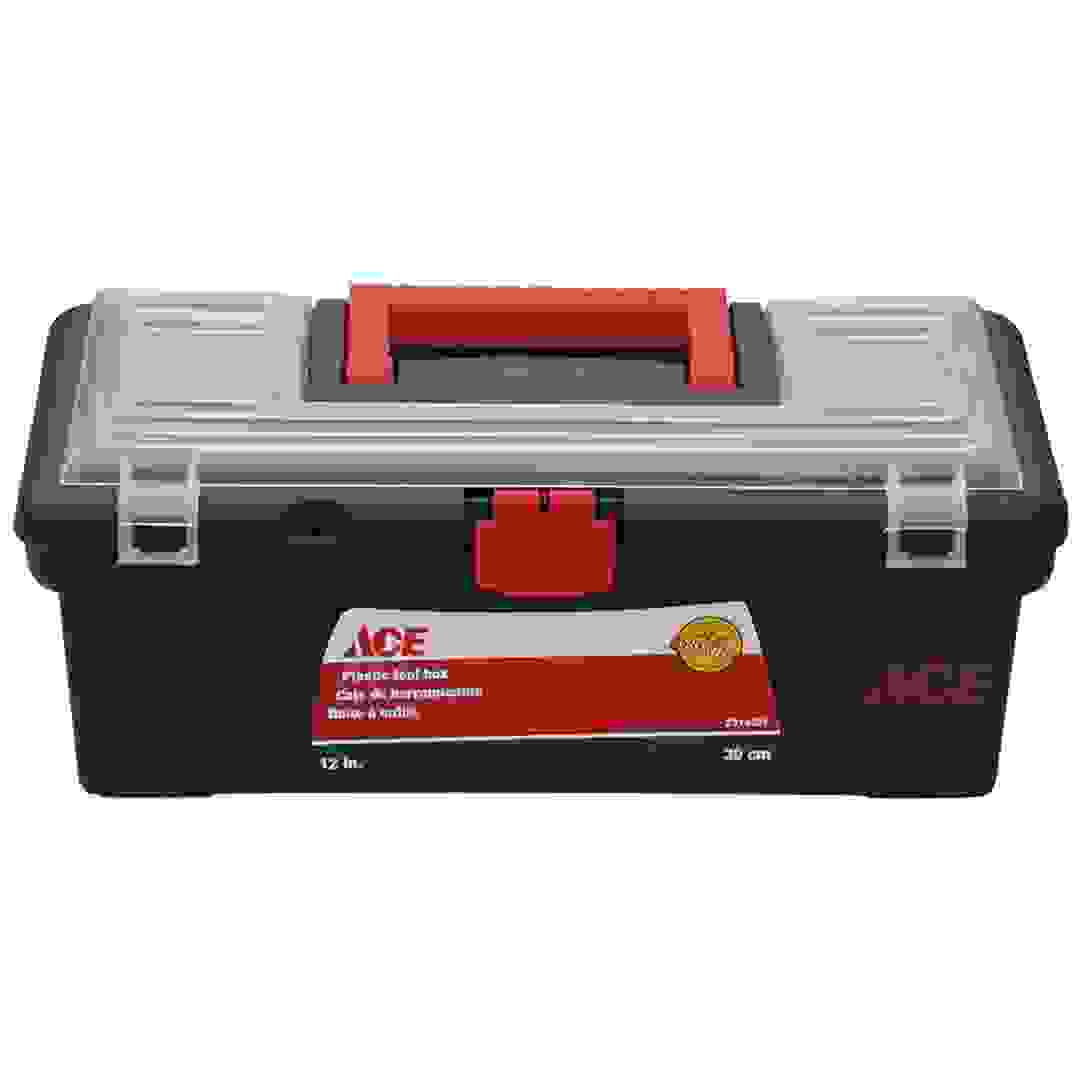 صندوق أدوات بلاستيكي مع رف قطع قابل للفك إيس (30 × 15.5 × 11.5 سم)